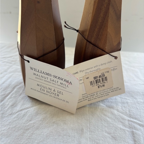 Williams Sonoma Walnut Salt and Pepper Shakers - Picture 3 of 7